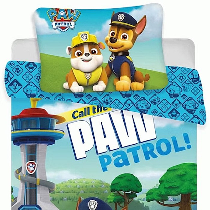 Set lenjerie pat copii, 100% bumbac, multicolor, 2 piese, 100×135 cm, 40×60, Paw Patrol [3]