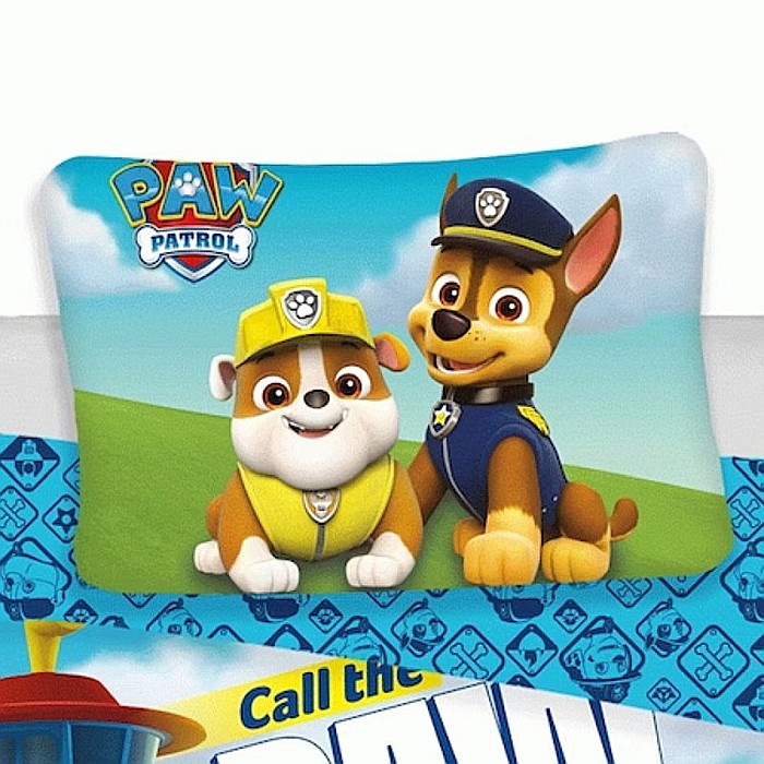 Set lenjerie pat copii, 100% bumbac, multicolor, 2 piese, 100×135 cm, 40×60, Paw Patrol [4]
