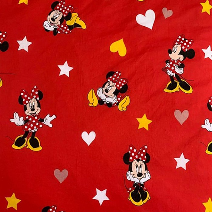 Set lenjerie pat copii, 100% bumbac, multicolor, 2 piese, 140×200 cm, 70×90, Red Heart, Minnie Mouse [5]