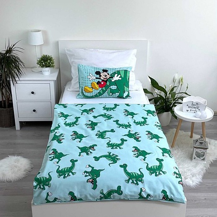 Set lenjerie pat copii, 100% bumbac, multicolor, 2 piese, 100×135 cm, 40×60, Mickey Mouse, mm327 [4]