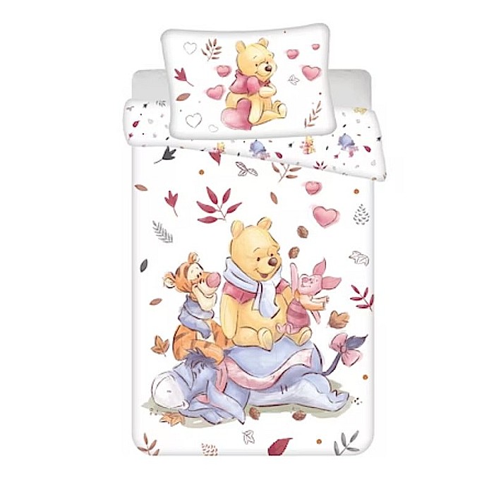 Set lenjerie pat copii, 100% bumbac, multicolor, 2 piese, 100×135 cm, 40×60, Winnie the Pooh [1]
