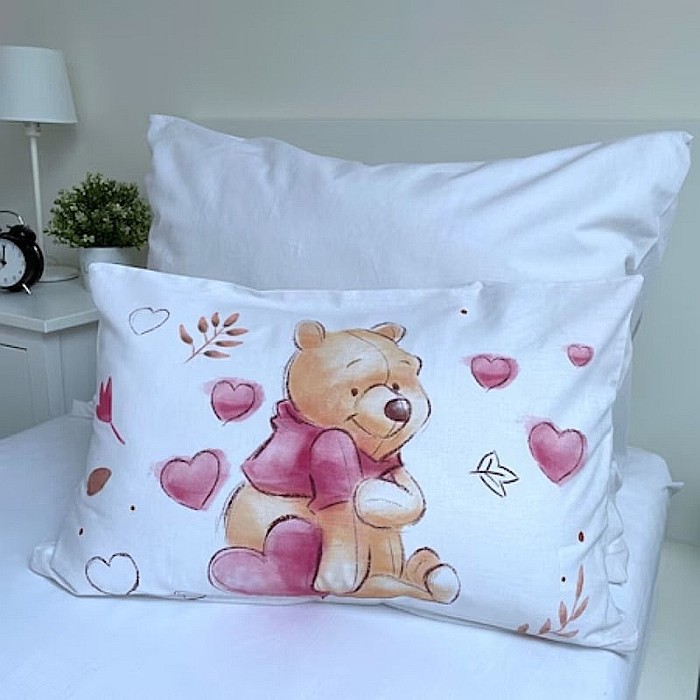 Set lenjerie pat copii, 100% bumbac, multicolor, 2 piese, 100×135 cm, 40×60, Winnie the Pooh [2]