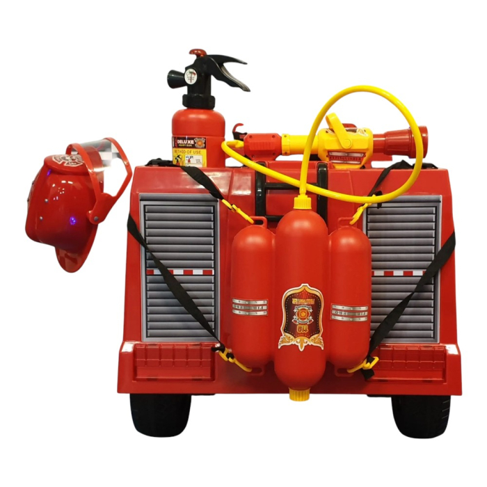 Mașină electrică de pompieri, pentru o persoană, Roșu, 12V, cu telecomandă, Sunete/Muzică, Greutate maximă suportată 30 kg, 115x65x60 cm [4]