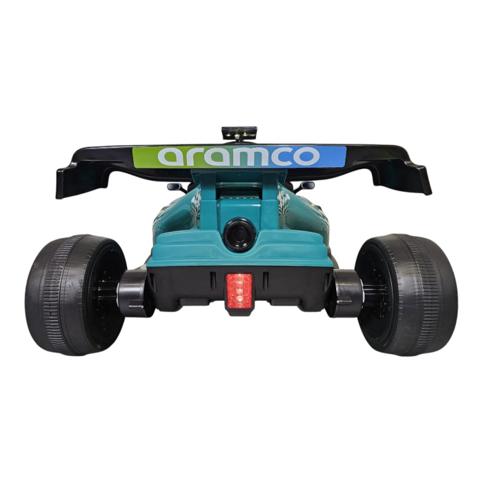 Mașină electrică licență Aston Martin Formula 1, pentru o persoană, Verde, 24V, cu telecomandă, Sunete/Muzică, Bluetooth, USB, 137x72x44 cm [6]