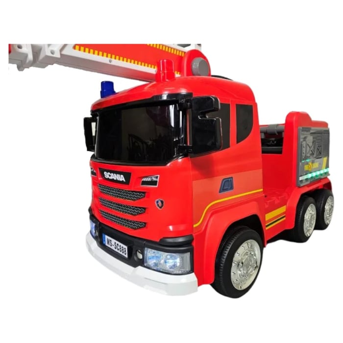 Mașină electrică licență camion Scania, pentru o persoană, Roșu, 12V, cu telecomandă, Bluetooth, USB, 117x62x55 cm [2]