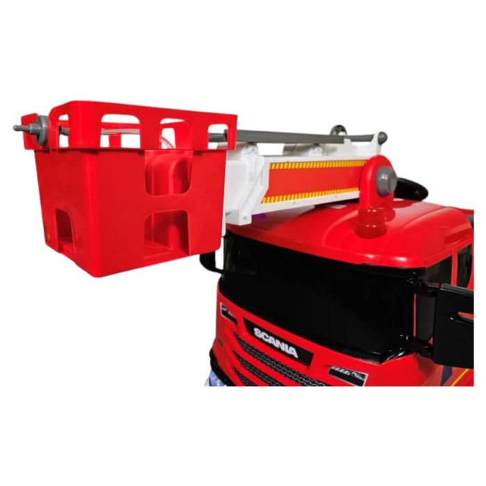 Mașină electrică licență camion Scania, pentru o persoană, Roșu, 12V, cu telecomandă, Bluetooth, USB, 117x62x55 cm [8]