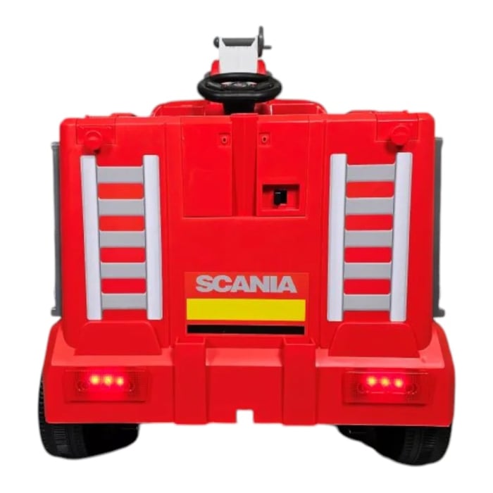 Mașină electrică licență camion Scania, pentru o persoană, Roșu, 12V, cu telecomandă, Bluetooth, USB, 117x62x55 cm [7]