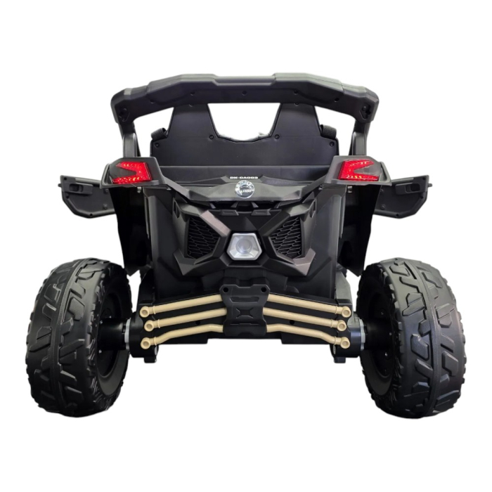 Mașină electrică licență Can-Am Maverick, pentru două persoane, Kaki, 12V, cu telecomandă, Bluetooth, USB, 108x73x63 cm [5]