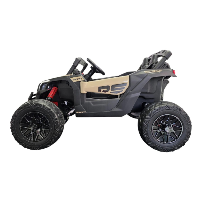 Mașină electrică licență Can-Am Maverick, pentru două persoane, Kaki, 12V, cu telecomandă, Bluetooth, USB, 108x73x63 cm [3]