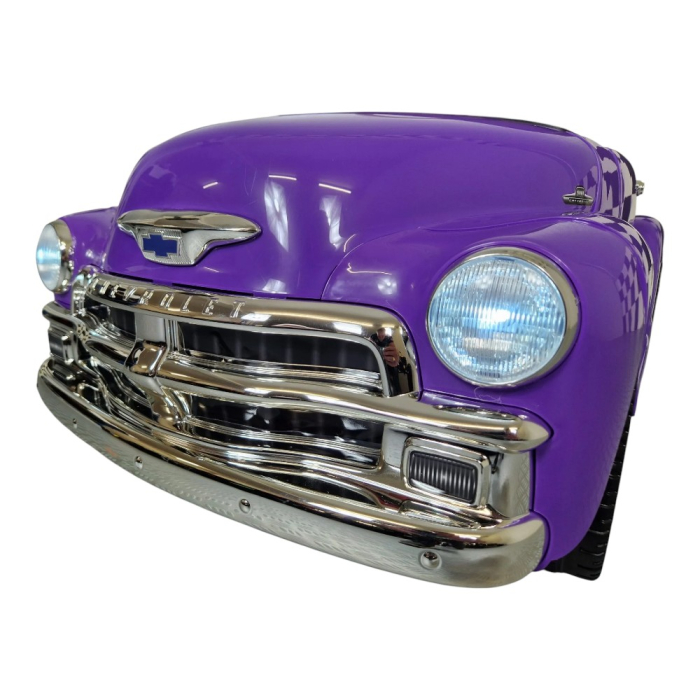 Mașină electrică licență Chevrolet 3100 pick-up, pentru o persoană, Mov, 12V, cu telecomandă, Bluetooth, Radio, USB, 103x55x51 cm [7]