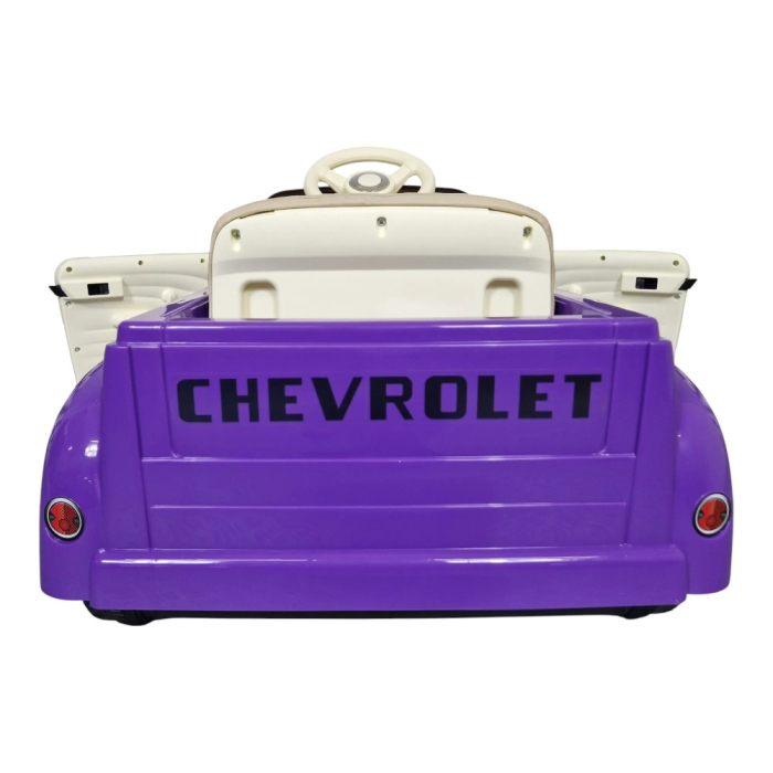 Mașină electrică licență Chevrolet 3100 pick-up, pentru o persoană, Mov, 12V, cu telecomandă, Bluetooth, Radio, USB, 103x55x51 cm [6]