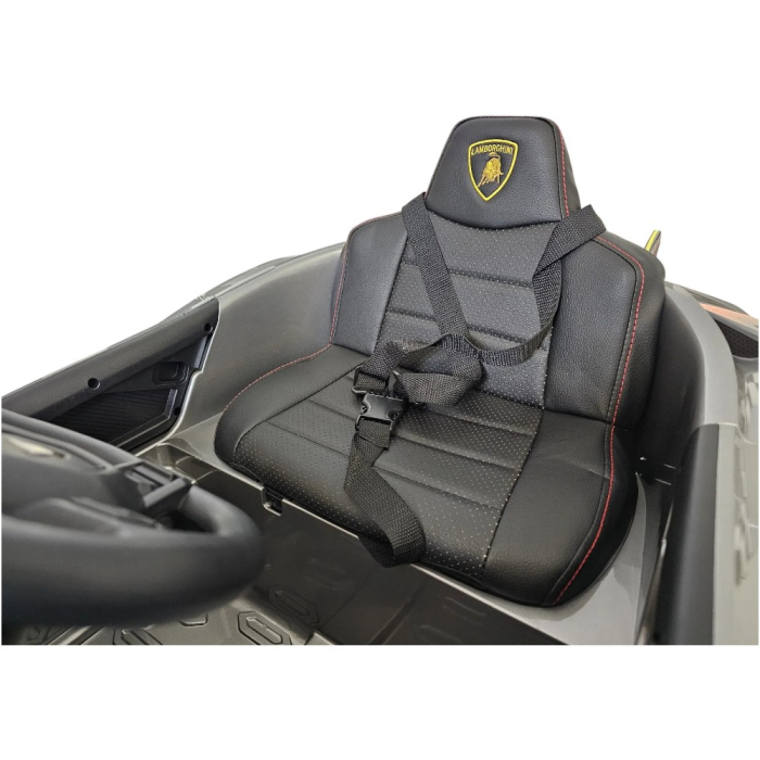Mașină electrică licență Lamborghini Auténtica, pentru o persoană, Gri, 12V, cu telecomandă, Bluetooth, USB, 114x64x45 cm [10]