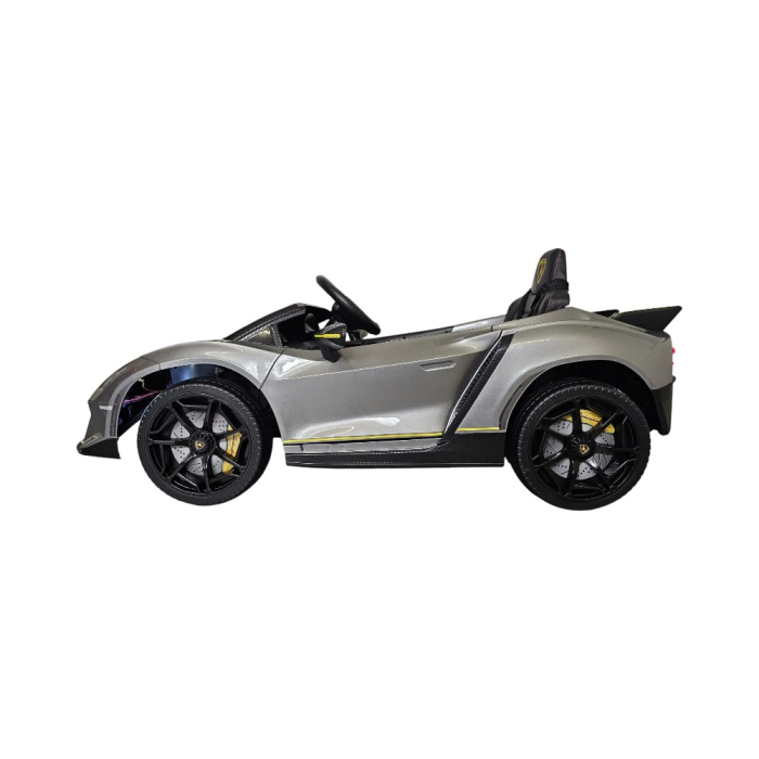 Mașină electrică licență Lamborghini Auténtica, pentru o persoană, Gri, 12V, cu telecomandă, Bluetooth, USB, 114x64x45 cm [4]