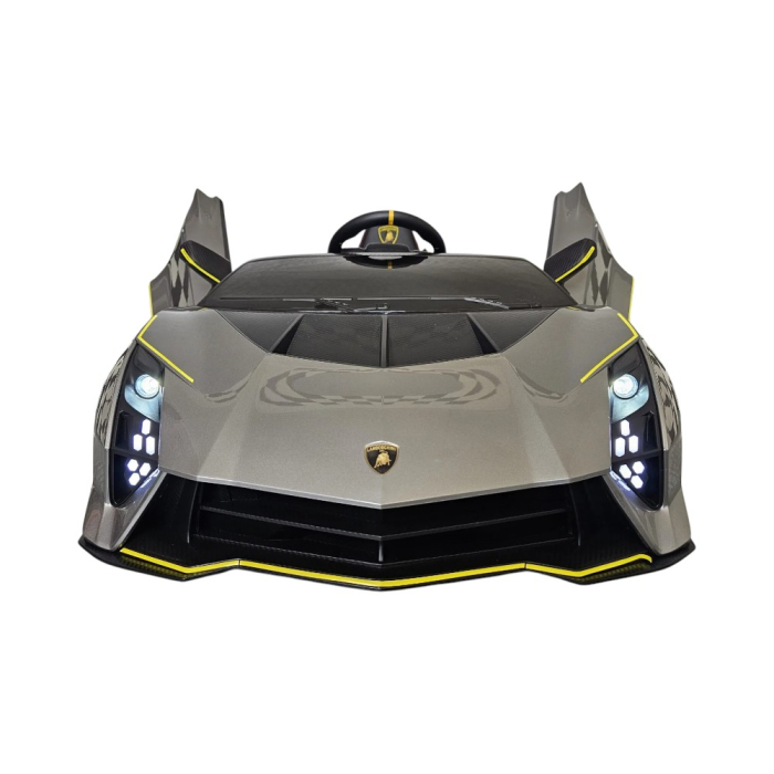 Mașină electrică licență Lamborghini Auténtica, pentru o persoană, Gri, 12V, cu telecomandă, Bluetooth, USB, 114x64x45 cm [3]