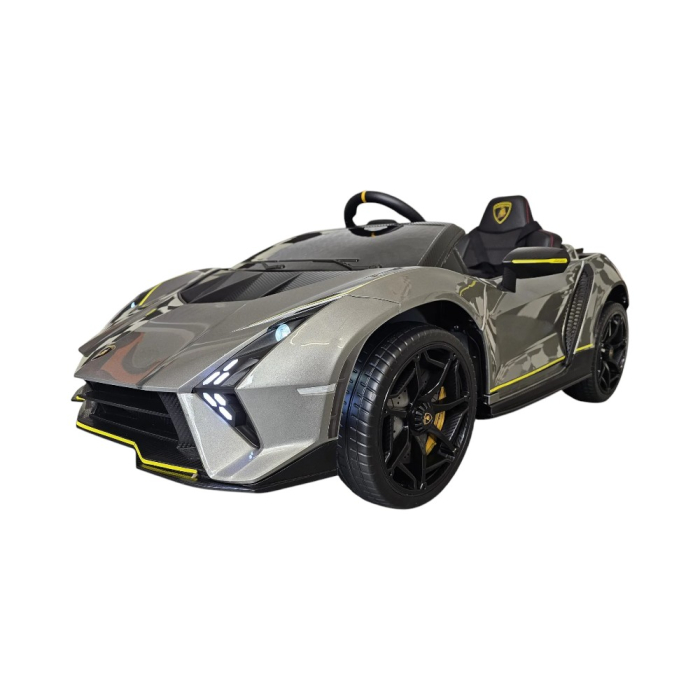 Mașină electrică licență Lamborghini Auténtica, pentru o persoană, Gri, 12V, cu telecomandă, Bluetooth, USB, 114x64x45 cm [2]