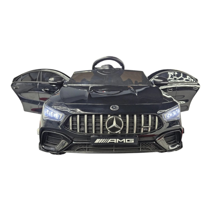 Mașină electrică licență Mercedes CLA 45, pentru o persoană, Negru, 12V, cu telecomandă, Bluetooth, MP3, USB, 110x61x45 cm [2]