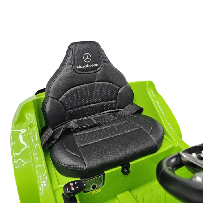 Mașină electrică licență Mercedes CLA 45, pentru o persoană, Verde, 12V, cu telecomandă, Bluetooth, MP3, USB, 110x61x45 cm [8]