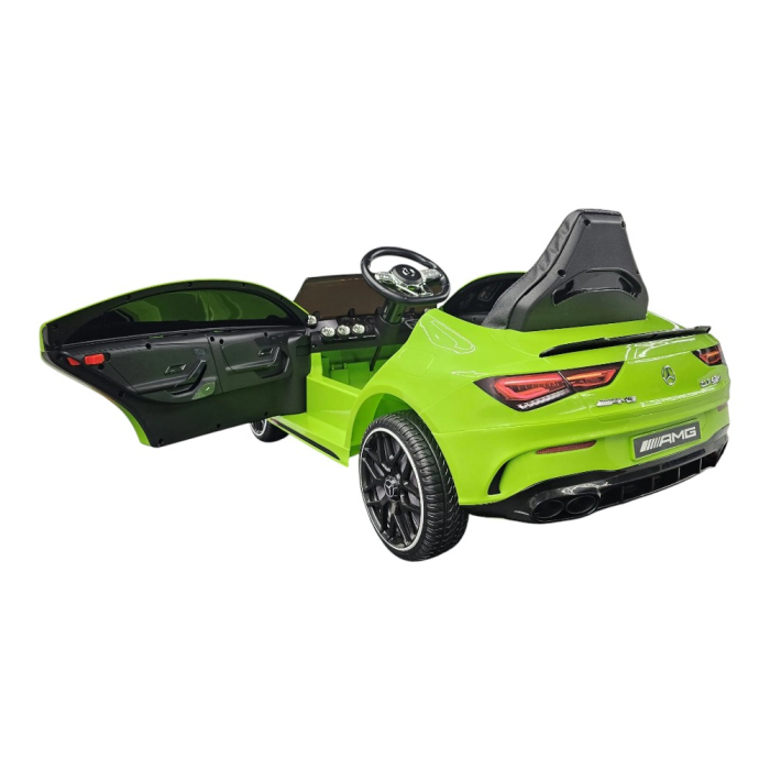 Mașină electrică licență Mercedes CLA 45, pentru o persoană, Verde, 12V, cu telecomandă, Bluetooth, MP3, USB, 110x61x45 cm [4]