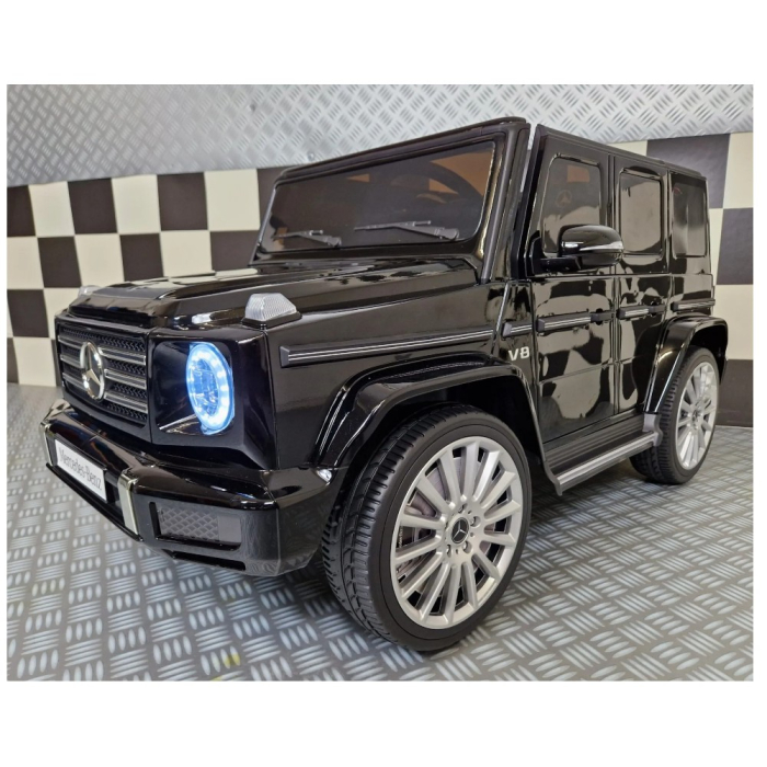 Mașină electrică licență Mercedes G500, pentru o persoană, Negru metalic, 12V, cu telecomandă, Bluetooth, MP3, USB, 114x67x54 cm [2]