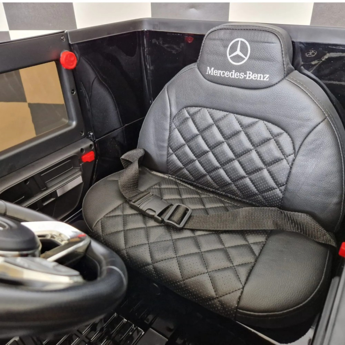 Mașină electrică licență Mercedes G500, pentru o persoană, Negru metalic, 12V, cu telecomandă, Bluetooth, MP3, USB, 114x67x54 cm [10]