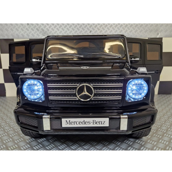 Mașină electrică licență Mercedes G500, pentru o persoană, Negru metalic, 12V, cu telecomandă, Bluetooth, MP3, USB, 114x67x54 cm [3]
