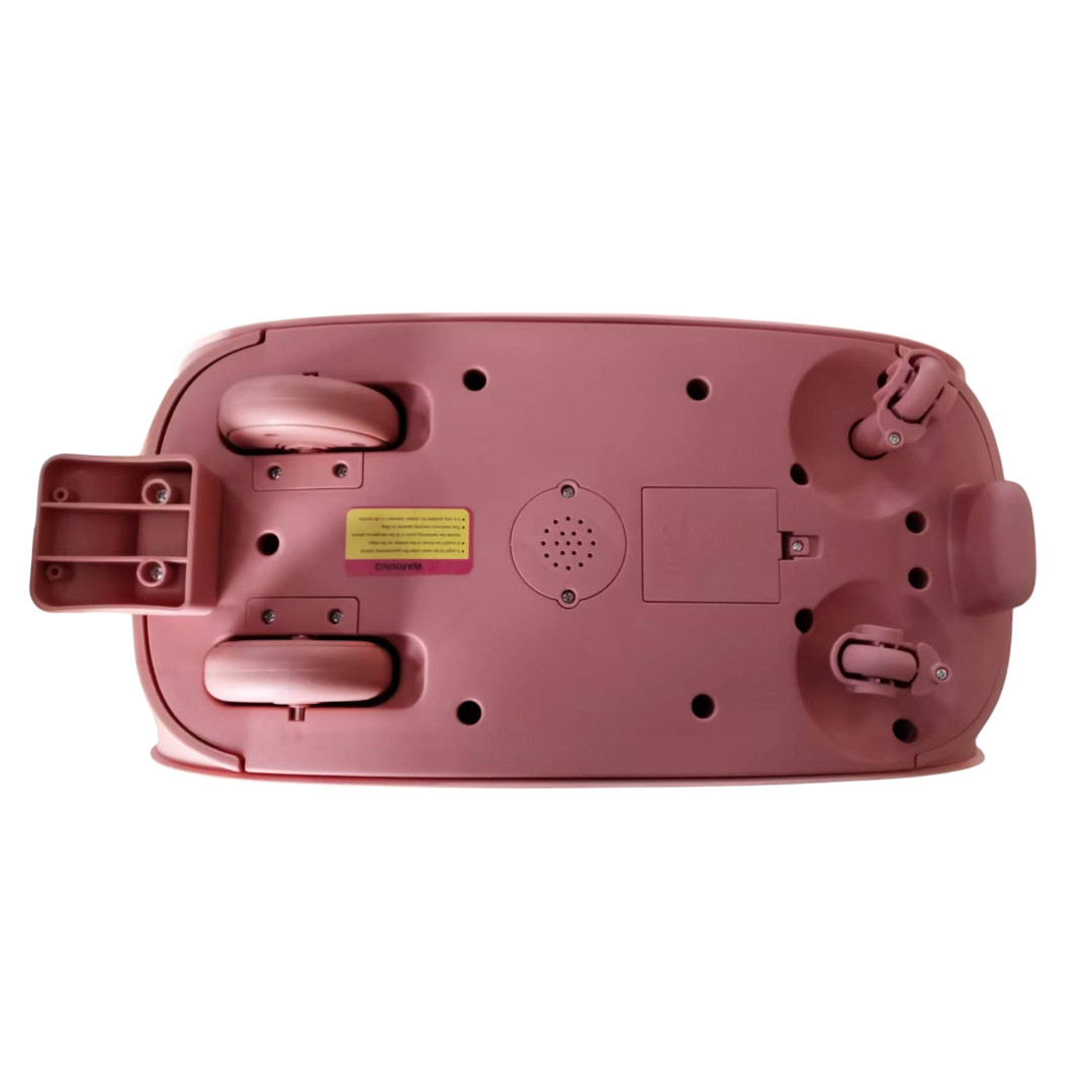 Masinuta Ride-On Homio, Sistem Anti-Rasturnare, Sistem de Lumini Frontal, Muzica, 1-3 Ani, Model Catel, 47 x 27 x 21 cm, Roz [2]