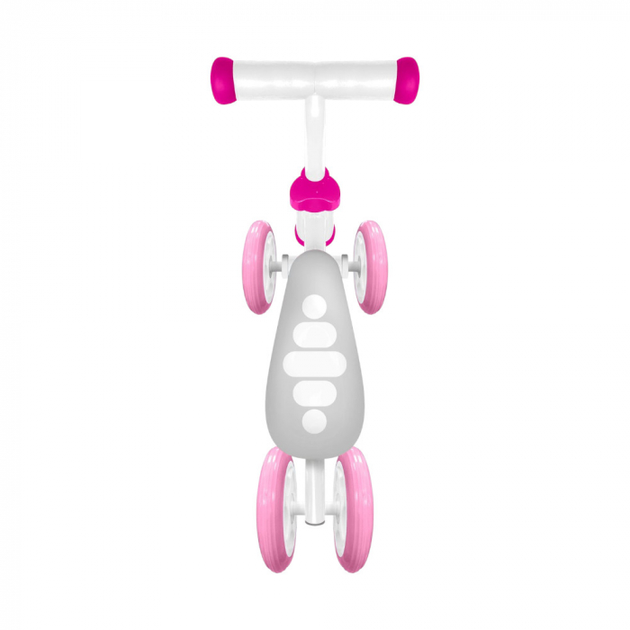 Mini bicicleta fara pedale pentru copii, varsta 1-3 ani, cadru ergonomic, sa larga din spuma, ghidon reglabil, manere anti lovire, roz [3]