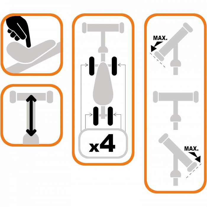 Mini bicicleta fara pedale pentru copii, varsta 1-3 ani, cadru ergonomic, sa larga din spuma, ghidon reglabil, manere anti lovire, Mickey Mouse [3]