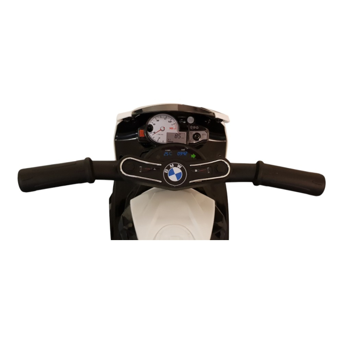 Mini tricicletă electrică cu licență BMW S1000RR, pentru o persoană, Negru, 6V, Sunete/Muzică, Lumini, Greutate maximă suportată 20 kg, 66x37x44 cm [5]