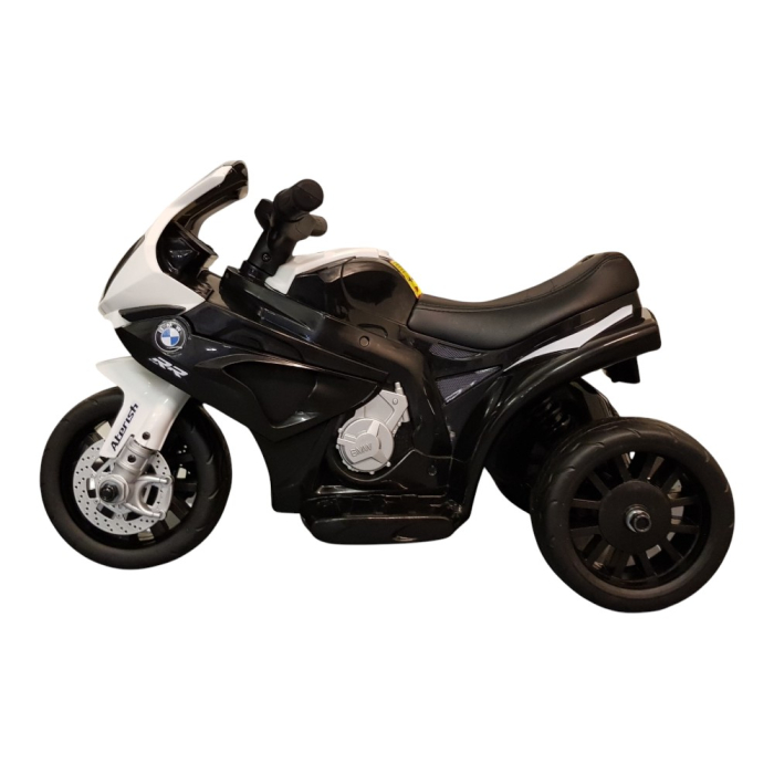 Mini tricicletă electrică cu licență BMW S1000RR, pentru o persoană, Negru, 6V, Sunete/Muzică, Lumini, Greutate maximă suportată 20 kg, 66x37x44 cm [2]