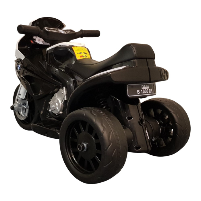 Mini tricicletă electrică cu licență BMW S1000RR, pentru o persoană, Negru, 6V, Sunete/Muzică, Lumini, Greutate maximă suportată 20 kg, 66x37x44 cm [3]