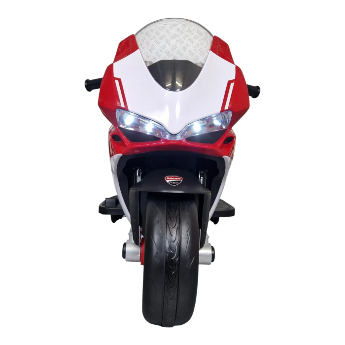 Motocicletă electrică cu licență Ducati Panigale, pentru o persoană, Multicolor, 12V, Sunete/Muzică, Lumini, Roți laterale, 108x43x68 cm [3]