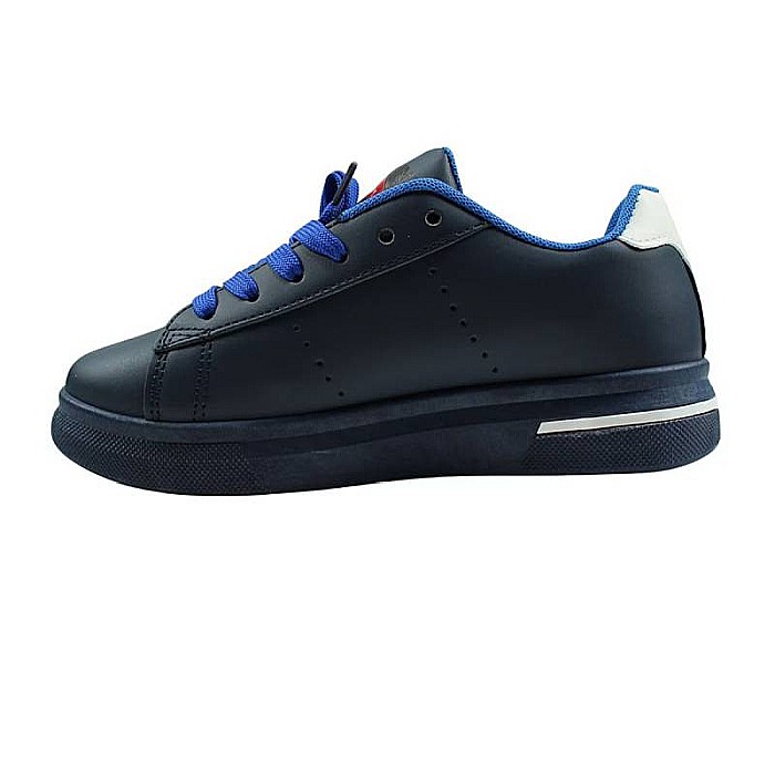 Pantofi sport din piele ecologică cu detalii holografice, albastru, NA, Lee Cooper [2]