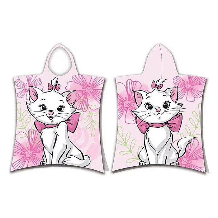 Prosop poncho copii Disney Marie, Bumbac, 50 x 115 cm, Multicolor [2]