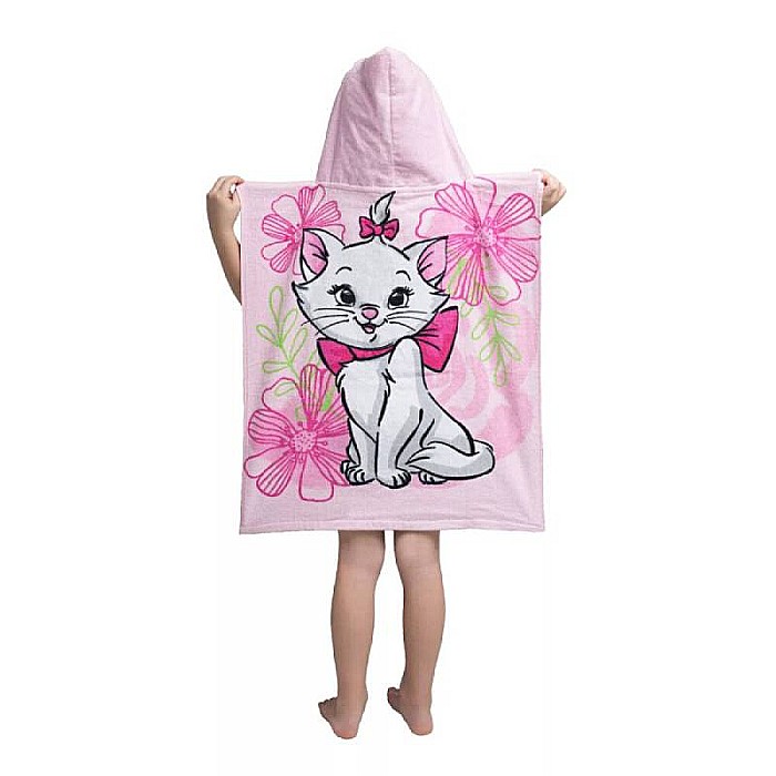 Prosop poncho copii Disney Marie, Bumbac, 50 x 115 cm, Multicolor [3]