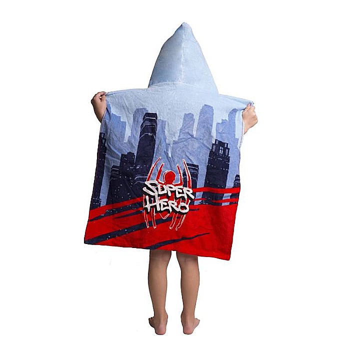 Prosop de baie pentru copii, Bumbac, Model SpiderMan, 50 x 115 cm, Multicolor [2]