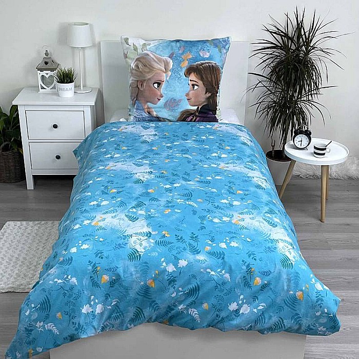 Set lenjerie pat copii, 100% bumbac, multicolor, 2 piese, 160×200 cm, 70×80, Family, Frozen [4]