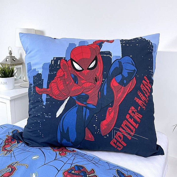 Set lenjerie pat copii, 100% bumbac, multicolor, 2 piese, 160×200 cm, 70×80, Blue08, Spiderman [4]