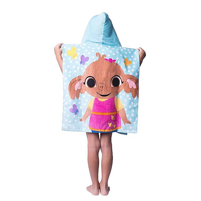 Prosop tip poncho, multicolor, 50 x 115 cm, 100% bumbac, Bunny Bing [2]