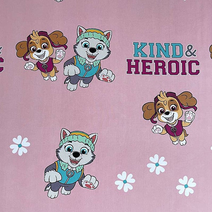 Cearceaf cu margini elastice, multicolor, 100% bumbac, 90 x 200 cm, Heroic, Paw Patrol [3]