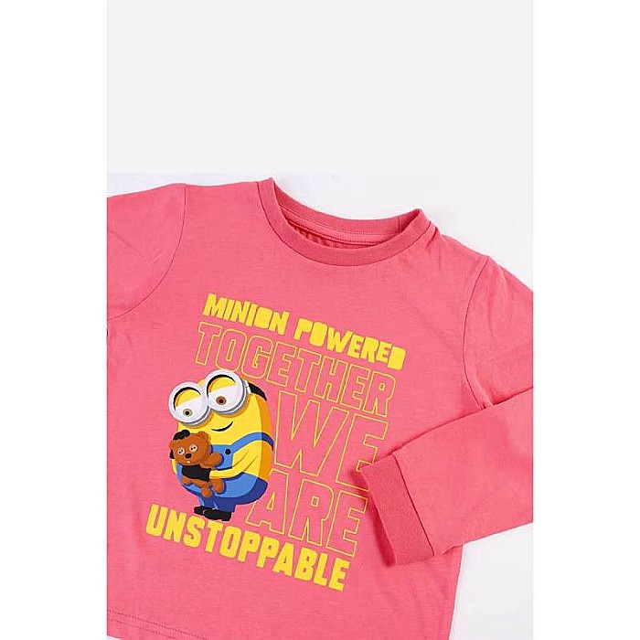 Pijamale copii Minions Roz/Gri [5]