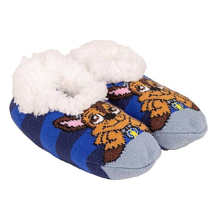 Botoșei de casă pentru copii, material textil, talpă antiderapantă, albastru, Paw Patrol [1]