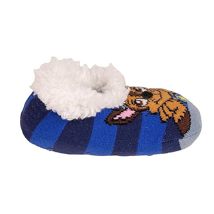 Botoșei de casă pentru copii, material textil, talpă antiderapantă, albastru, Paw Patrol [2]