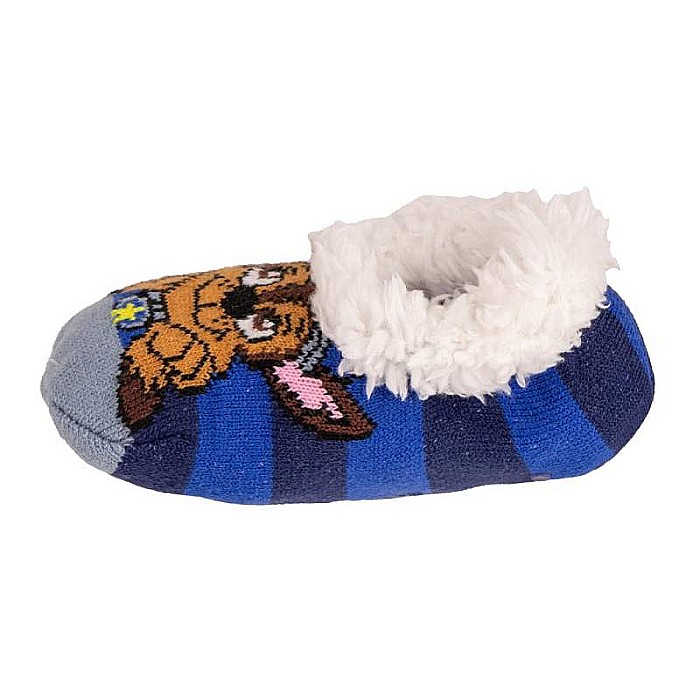 Botoșei de casă pentru copii, material textil, talpă antiderapantă, albastru, Paw Patrol [3]