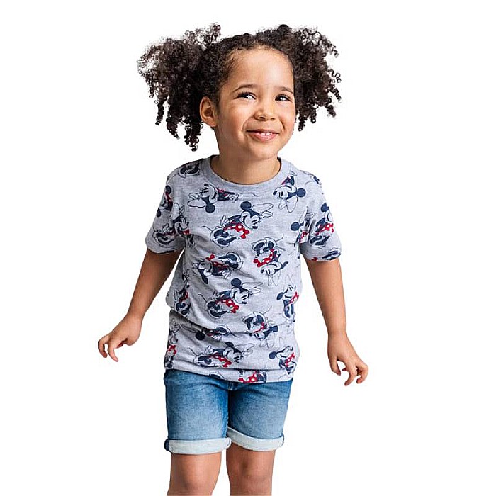 Tricou copii 100% bumbac, gri, Minnie Mouse, Disney [4]