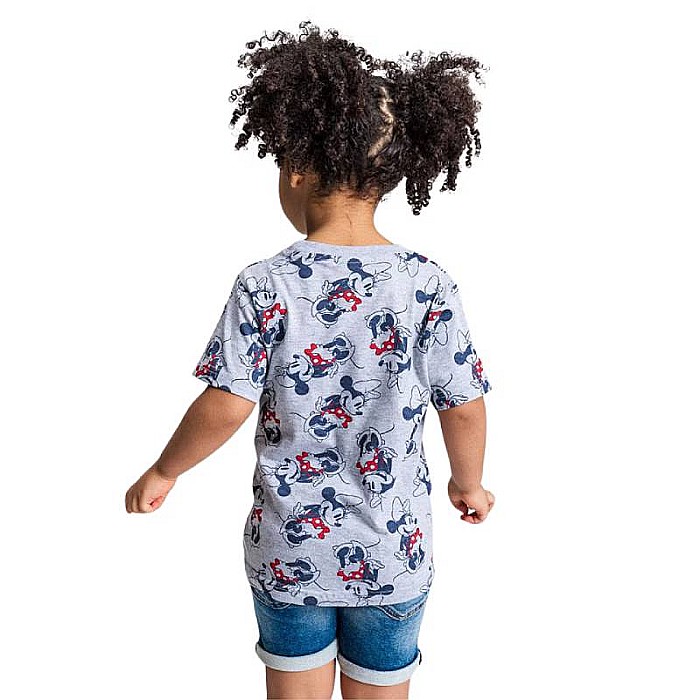 Tricou copii 100% bumbac, gri, Minnie Mouse, Disney [5]