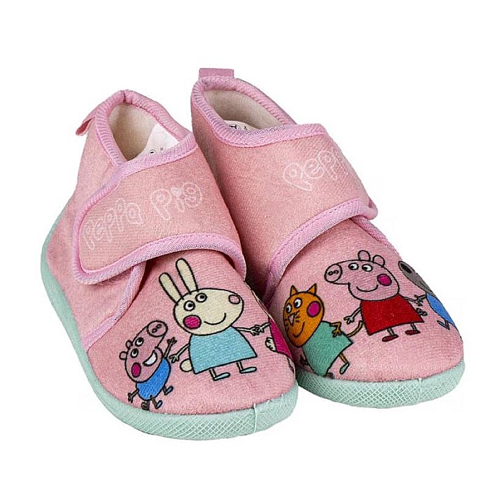Pantofi interior, închidere cu arici, Peppa Pig Roz [1]
