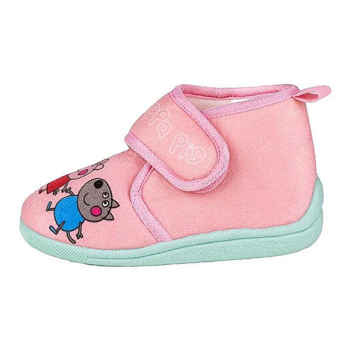 Pantofi interior, închidere cu arici, Peppa Pig Roz [2]