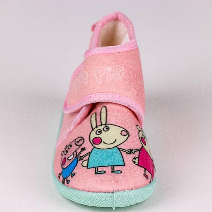 Pantofi interior, închidere cu arici, Peppa Pig Roz [4]