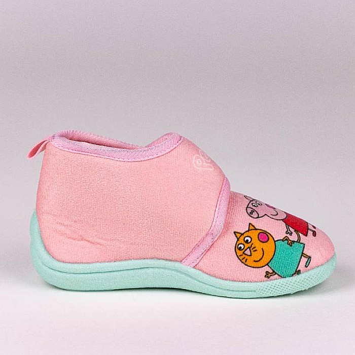 Pantofi interior, închidere cu arici, Peppa Pig Roz [5]